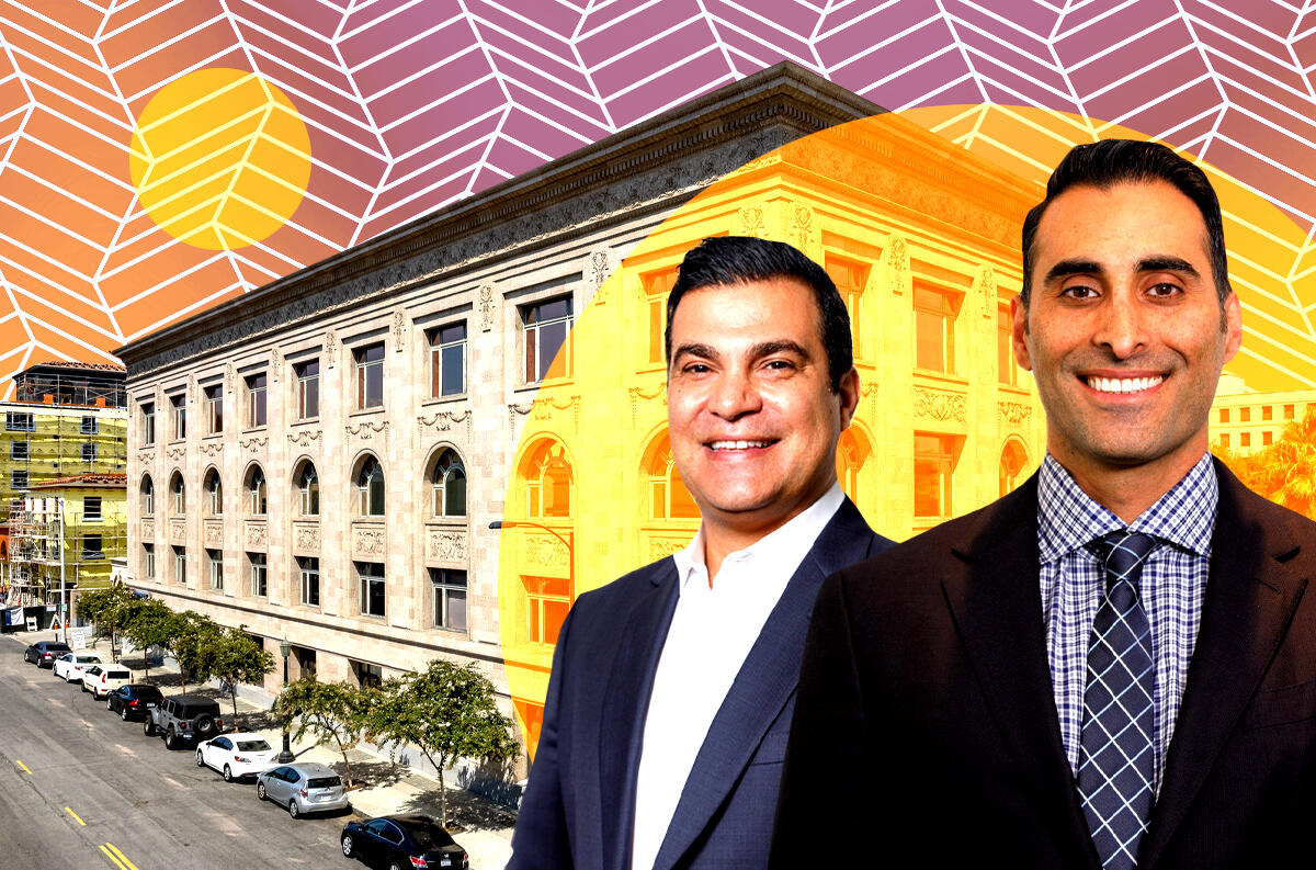 From left: Greenbridge Investment Partners' Sean Hashem and Fareed Kanani with 525 E. Colorado Blvd