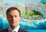 Rendering of The Ellinikon Project in Greece with Lamda Development CEO Odisseas Athanasiou (The Ellinikon, Lamda Development, Getty)