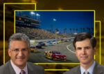 IDS Real Estate Group’s co-CEOs David Mgrublian and Murad Siam with Irwindale Speedway at 500 Speedway Drive in Irwindale (Irwindale Event Center, IDS Real Estate, Getty)