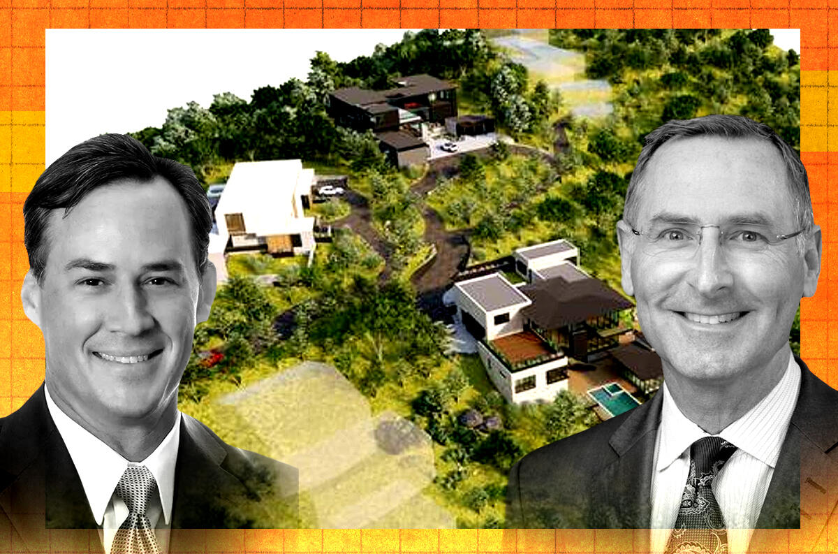 From left: Kuper Sotheby’s Darin Walker and Foursquare Builders' Wes Wigginton with West lake Hills