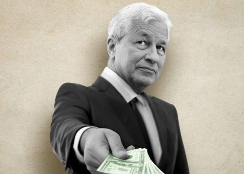 JPMorgan Chase CEO Jamie Dimon (Photo-illustration by Paul Dilakian/The Real Deal, Getty Images)
