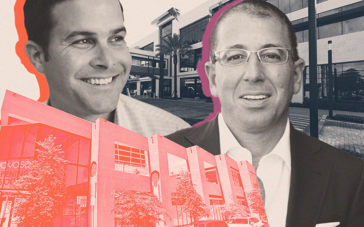 AJP Real Estate’s Alberto Pérez and Thor Equities’ Joseph Sitt with Wynwood Walk and MedSquare Health medical offices ( AJP Real Estate, Thor Equities)