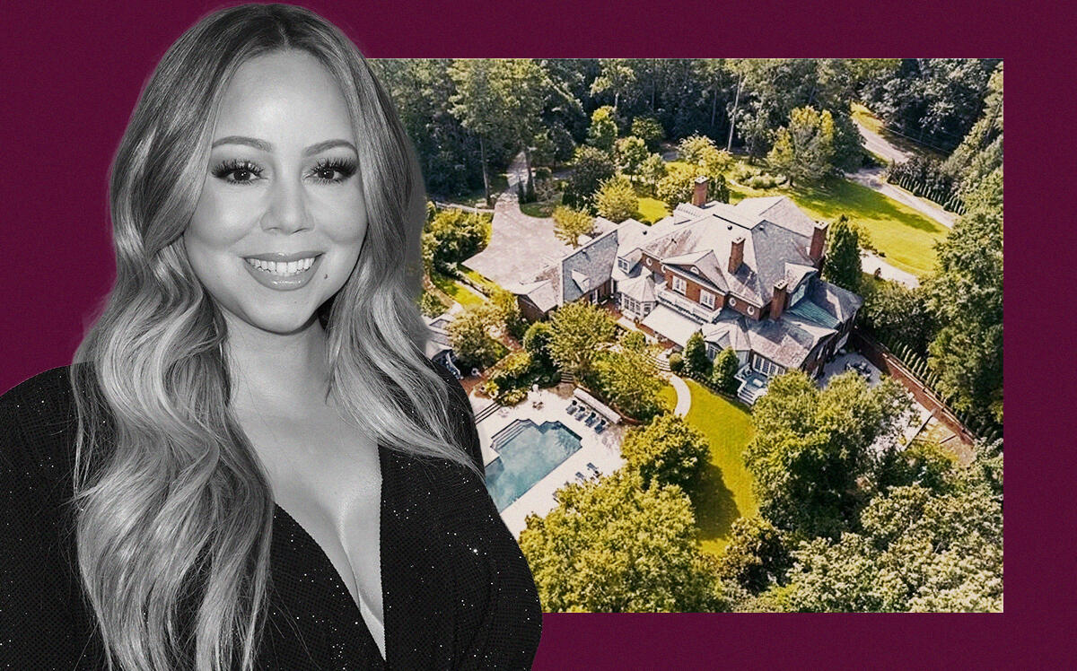 Mariah Carey with 855 Davis Drive (Getty Images, Zillow)