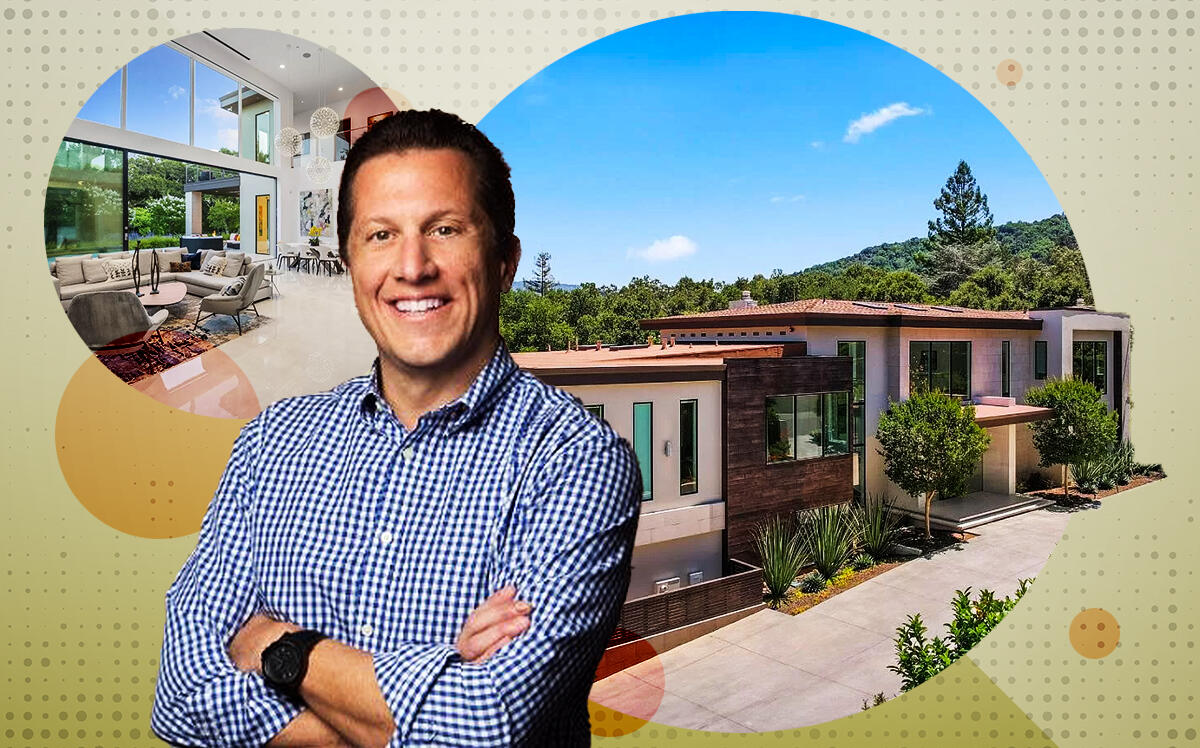 ChargePoint CEO Pasquale Romano and 16110 Matilija Dr, Los Gatos (LinkedIn, Zillow, Getty)