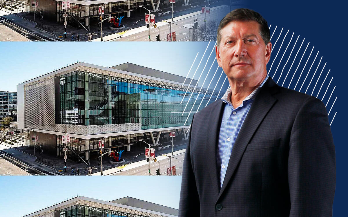 SF Travel CEO Joe D’Alessandro and the Moscone Center (SF Travel, Getty)