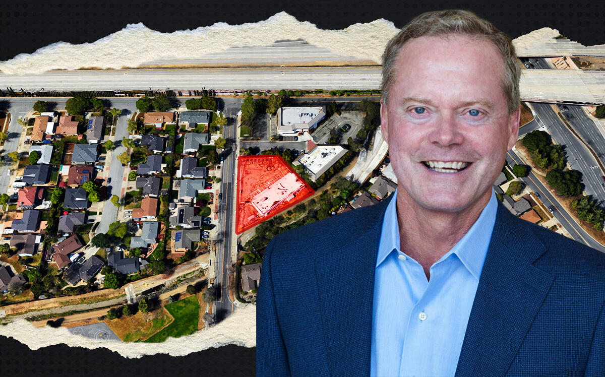 Affirmed Housing Group's James Silverwood and the development site at 4850 Harwood Road in San Jose (Google Maps, LinkedIn, Getty)