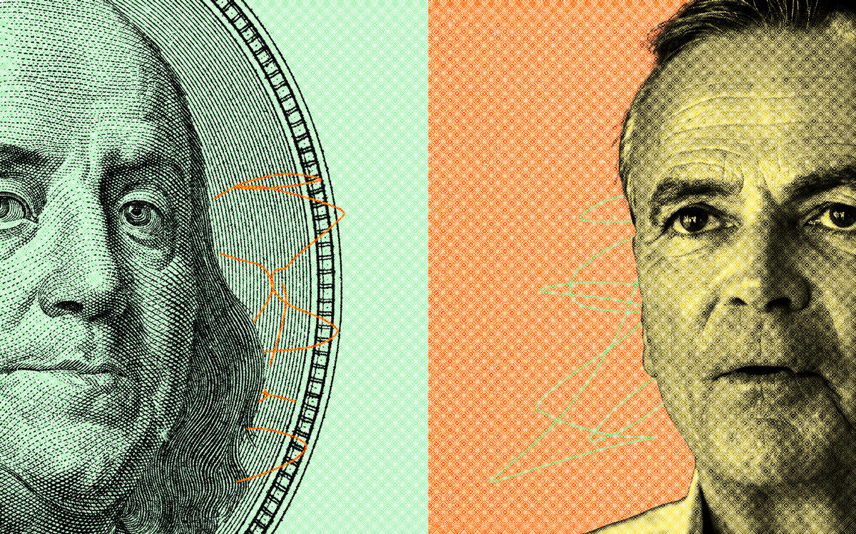 Photo illustration of Rick Caruso (Illustration by Kevin Rebong for The Real Deal with Getty)