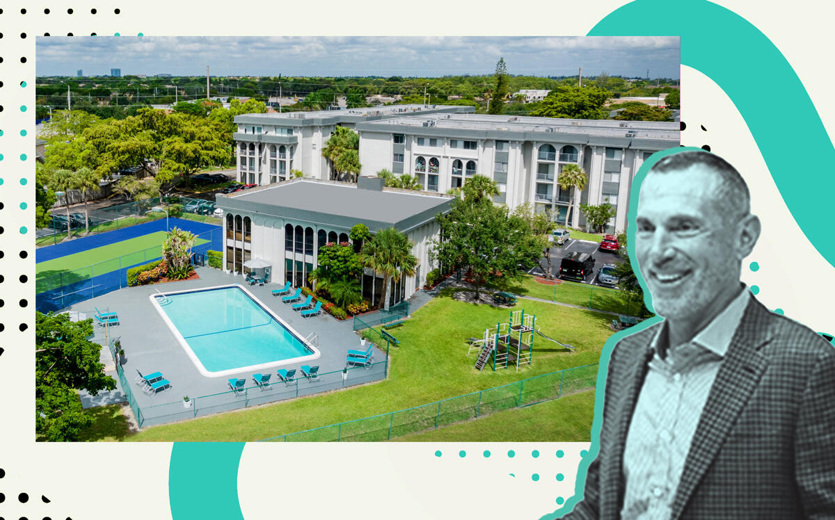 Lyon Living CEO Frank Suryan Jr. and 4108 Pine Island Road in Sunrise (Lyon Living, Courtyards at Sunrise)