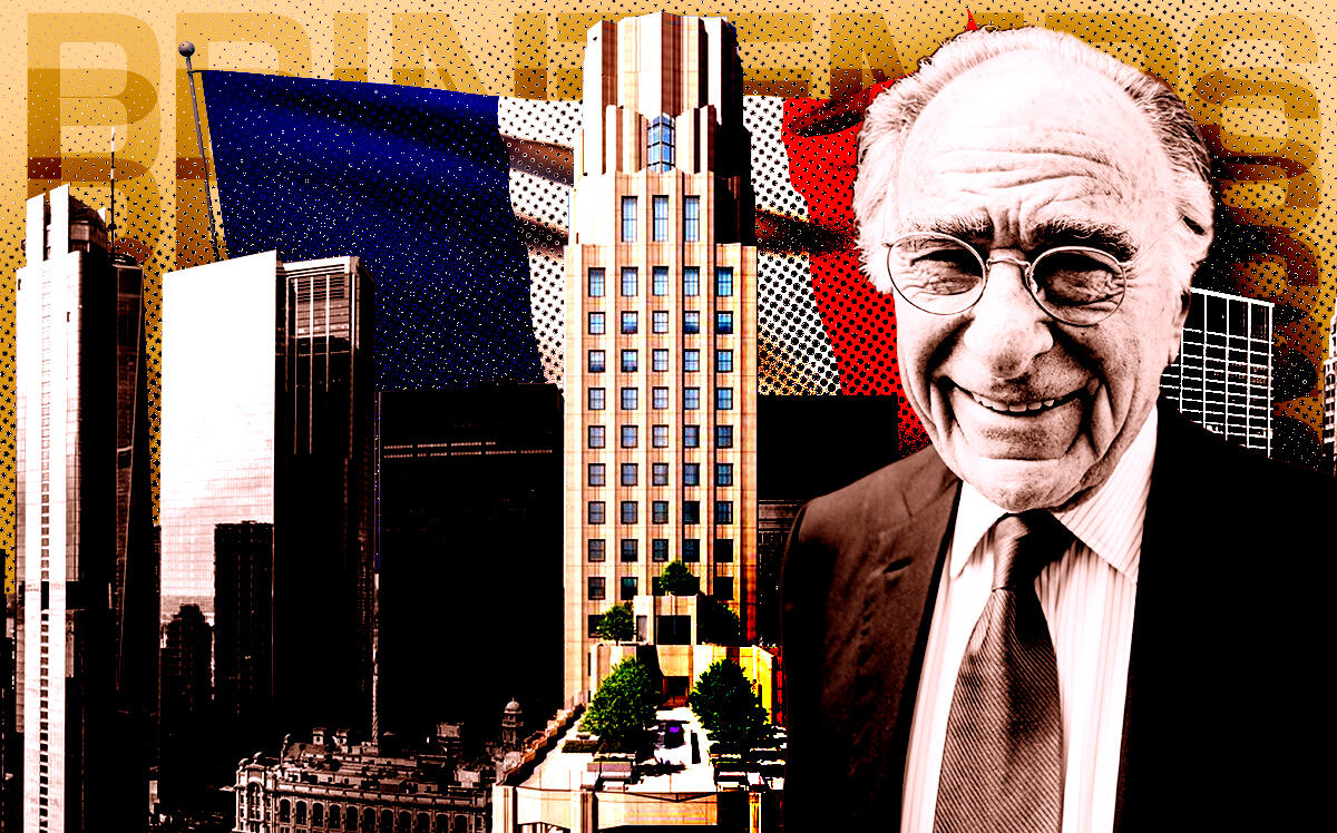 A photo illustration of Harry Macklowe and One Wall Street (Getty Images, StreetEasy)