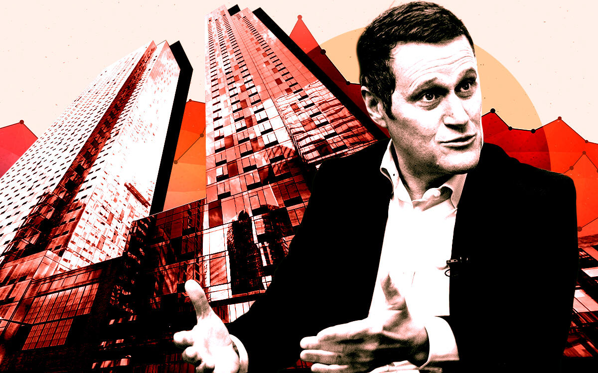 A photo illustration of Tishman Speyer CEO Rob Speyer and 28-10 Jackson Avenue in Long Island City (Getty Images, Tishman Speyer, Google Maps)