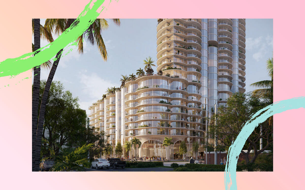 Renderings of the apartment tower in downtown Fort Lauderdale (ODA Architecture)