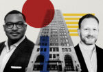 Intersection Realty Group's Chase Chavin and Truman Tolefree; 65 East Wacker Place (Loopnet, Getty, Intersection Realty Group)