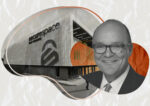 Judge Mitchell Beckloff with rendering of 3701 North Pacific Place (LevittQuinn, InSite)