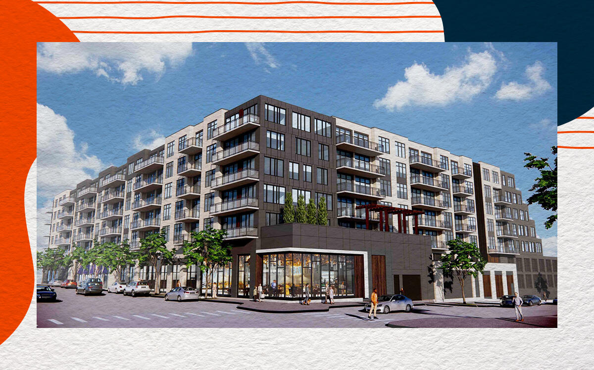 Renderings of Pacifica Riverview at 309 N River Street in Aurora (Windfall Group)