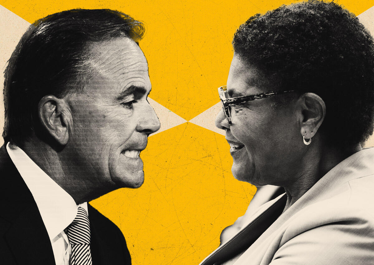 Poll Rick Caruso Noses Ahead of Karen Bass in LA Mayor Race