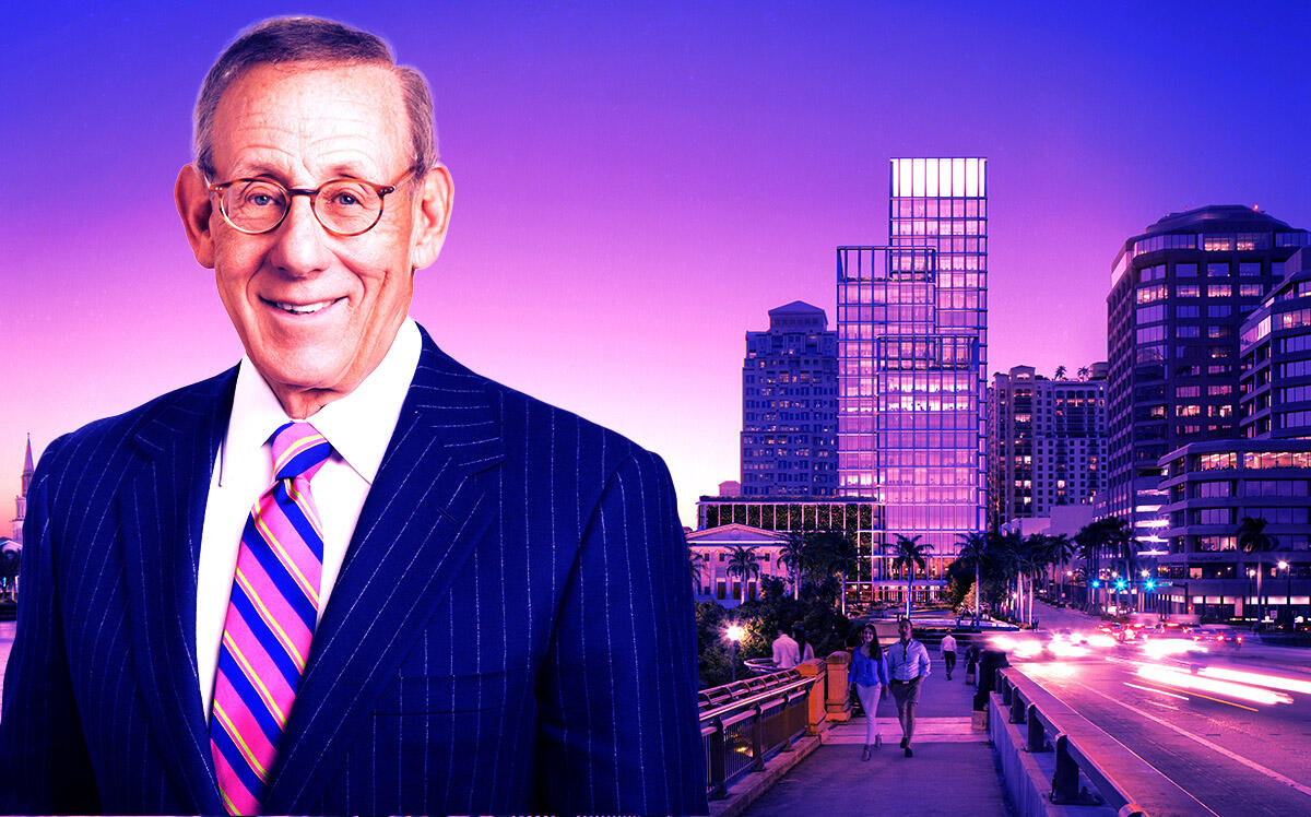 Related Companies' Stephen Ross and Rendering of One Flagler office tower (Getty, Related Companies)
