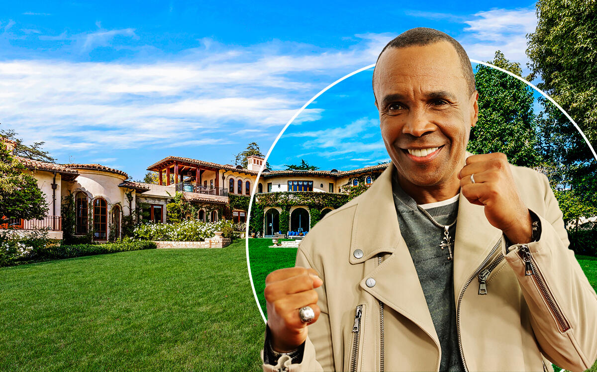 Sugar Ray Leonard and 1550 Amalfi Drive in Pacific Palisades (Anthony Barcelo, Getty)