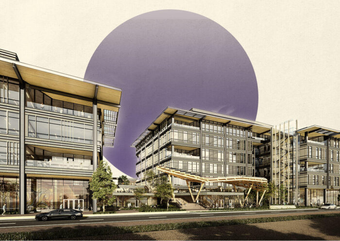 Rendering of life science campus in San Carlos “Innovation District” (Getty, Pickard Chilton)