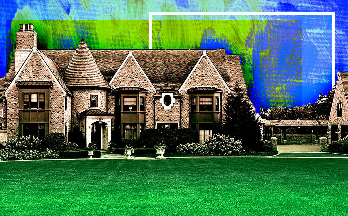 A photo illustration of 1112 Shamrock Court in Naperville (Getty, Zillow)