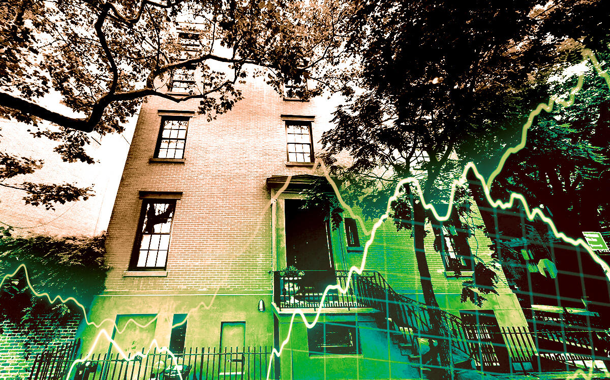 A photo illustration of 15 Willow Street in Brooklyn Heights (Getty, Google Maps)