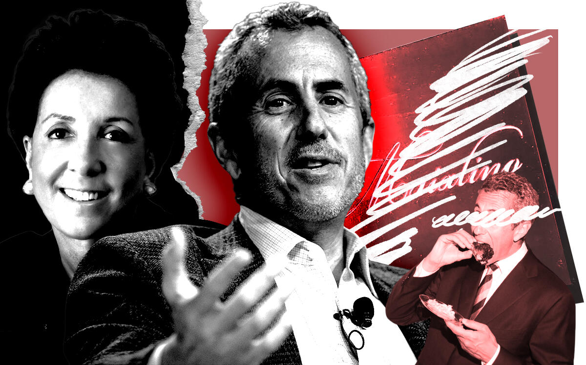 From left: Jane Goldman and Danny Meyer (Photo Illustration by Steven Dilakian for The Real Deal with Getty and Solil Management)