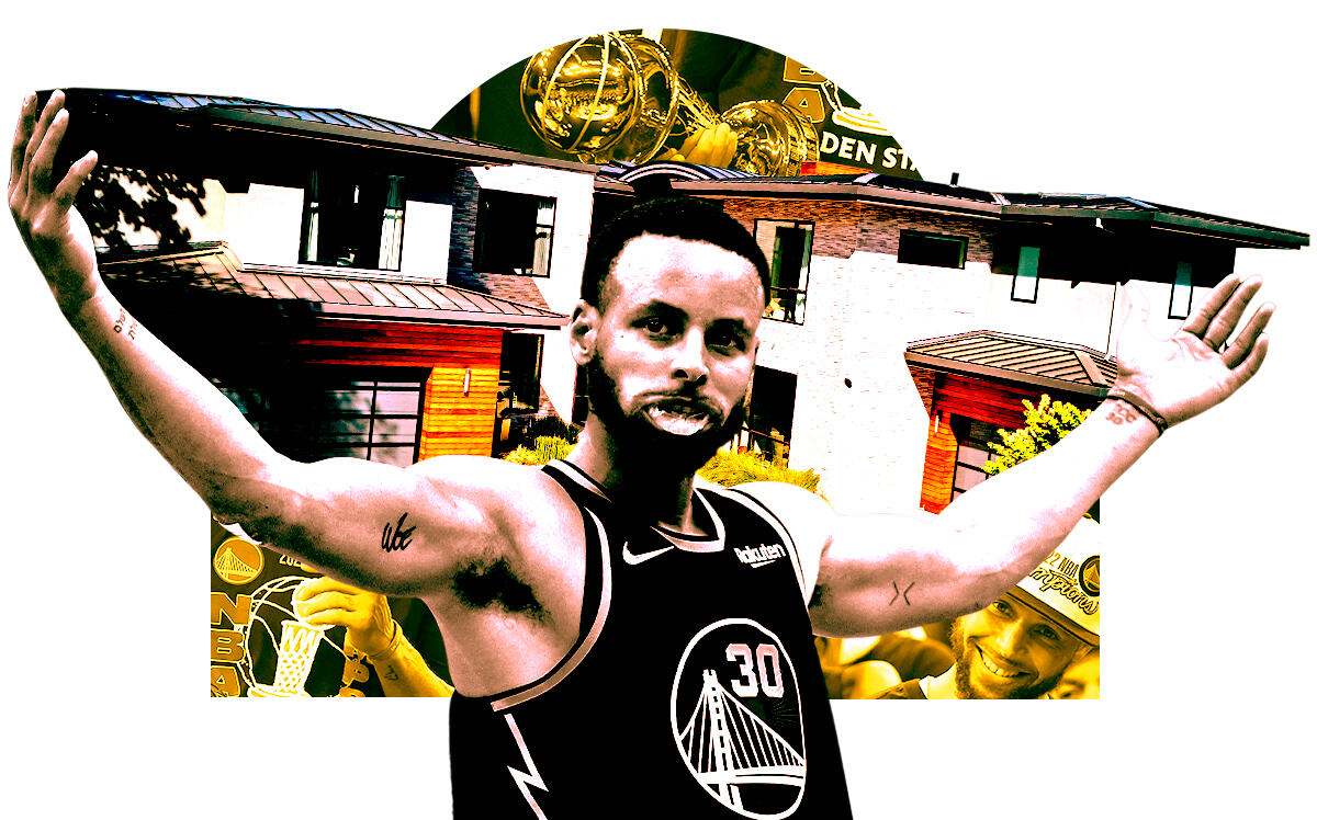 Stephen Curry and 1060 Livorna Road in Alamo (Photo Illustration by Steven Dilakian with Getty Images and Thomas Kuoh Photography)