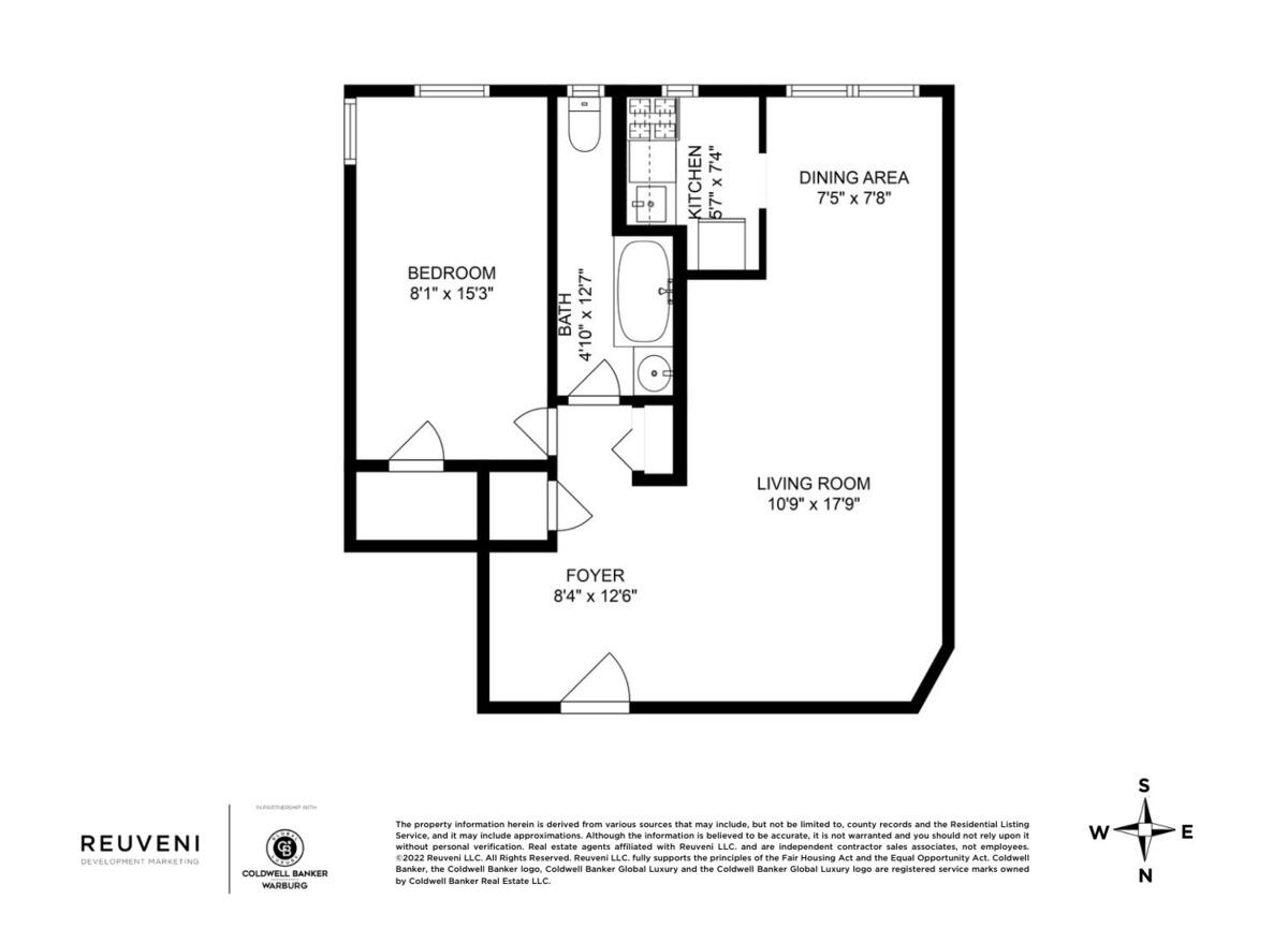 The floor plan for 315 East 56th Street #6A (StreetEasy)