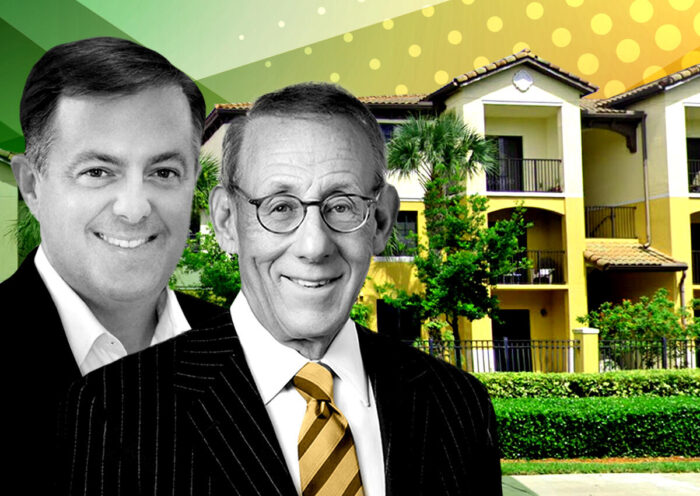 From left: Zom Living’s Greg West and Related Companies' Stephen Ross with 2601 Solano Avenue