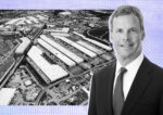 TA Realty Managing Partner James Buckingham and the industrial park at 9701-9793 Northwest 91st Court in Medley (TA Realty, CBRE)