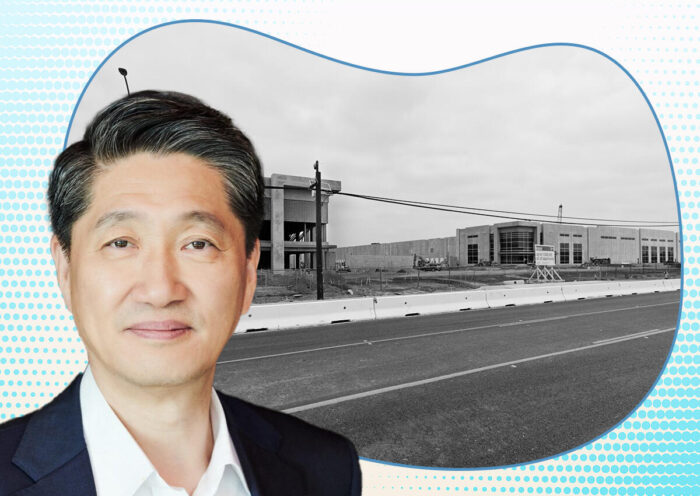 Samsung Electronics North America president and ceo KS Choi and the warehouses leased at 2289 and 2099 E. Orangethorpe Avenue in Fullerton (Google Maps, Samsung, Getty)