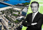 The site at 1431 North Bayshore Drive with Genting CEO Lim Kok Thay (Genting)