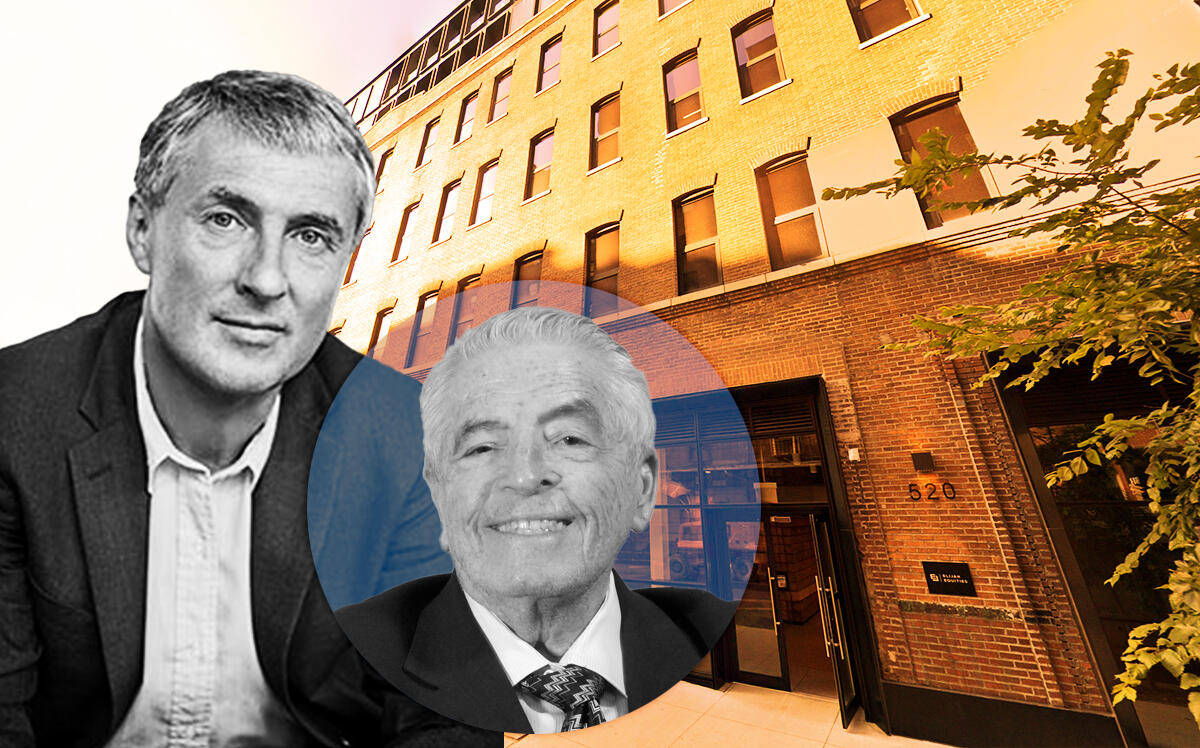 David Zwirner and Elijah Equities principal Hiram Haddad with 520 West 20th Street in Manhattan NYC (Wikipedia, Elijah Equities, Google Maps)