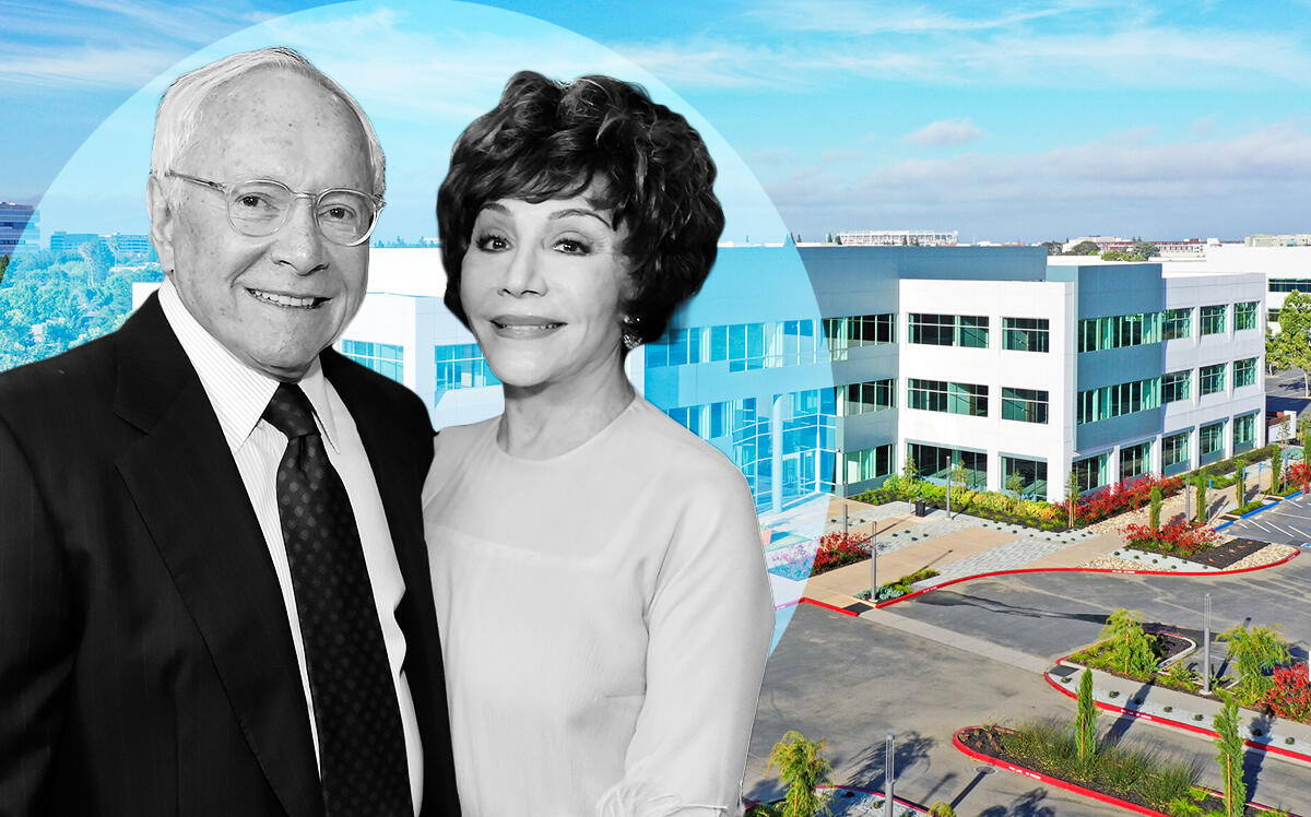 Stewart and Lynda Resnick and 350 Holger Way, San Jose (Loopnet, Getty)