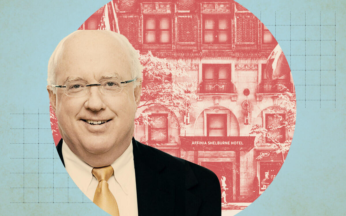 Sonesta Hotels’ John Murray and The Shelburne Hotel (Illustration by Kevin Cifuentes for The Real Deal with Getty Images, Affinia, Sonesta)