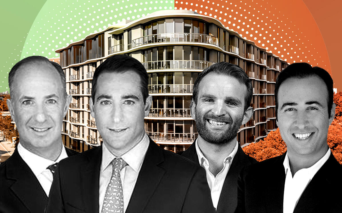 From left: Pantzer Properties’ Jason and Jordan Pantzer, Tricera Capital’s Ben Mandell, and 13th Floor Investments’ Arnaud Karsenti