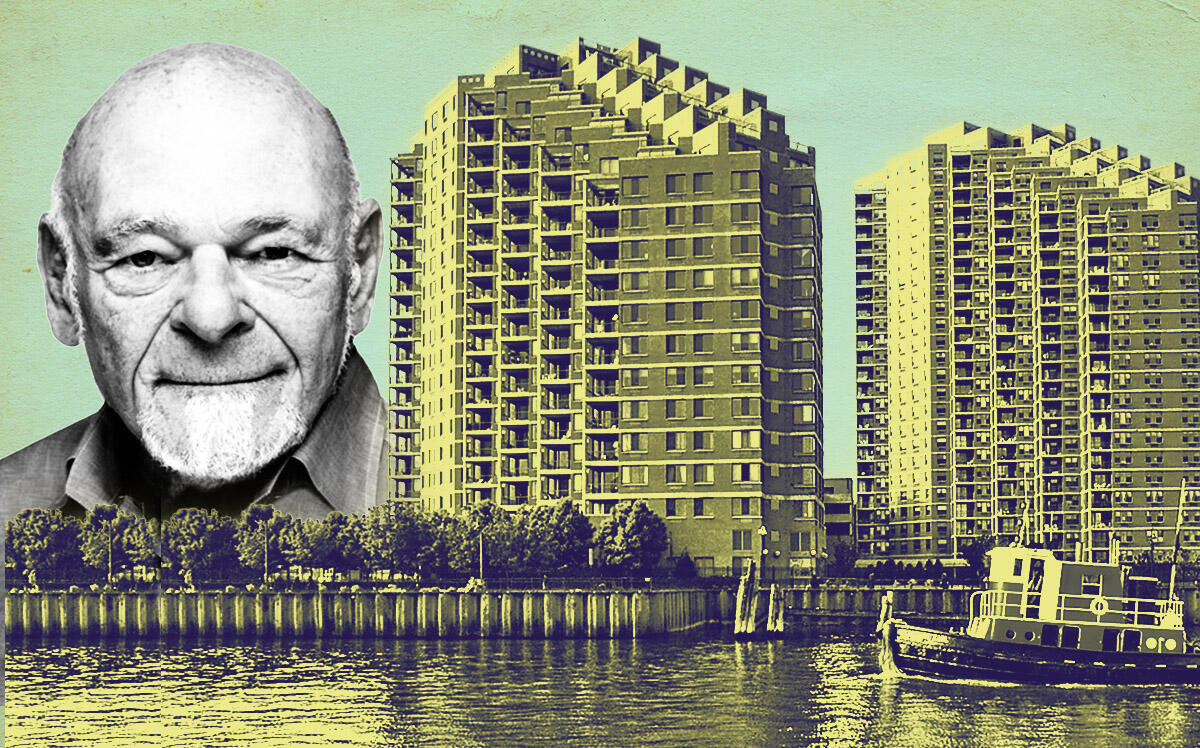 Equity Apartments' Sam Zell and 155 Washington St Ste A in Jersey City (Equity Apartments, Getty)
