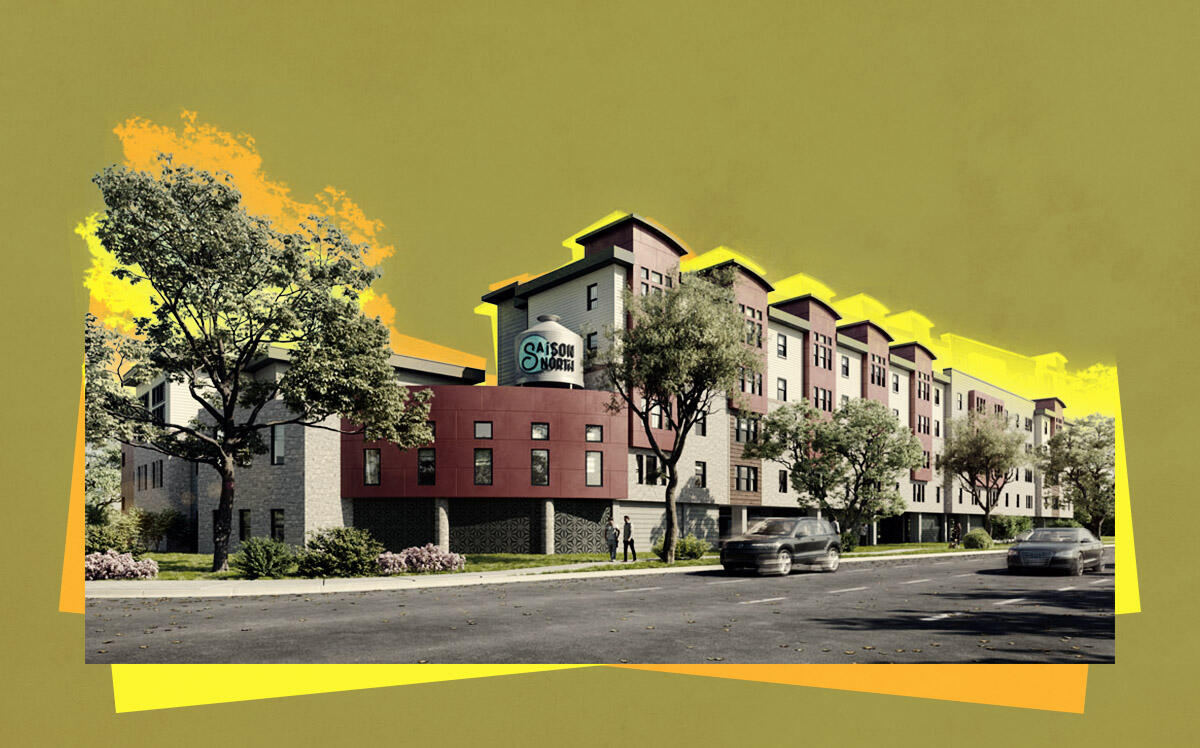 Rendering of Saison North multifamily housing (Getty, Affordable Housing Texas)