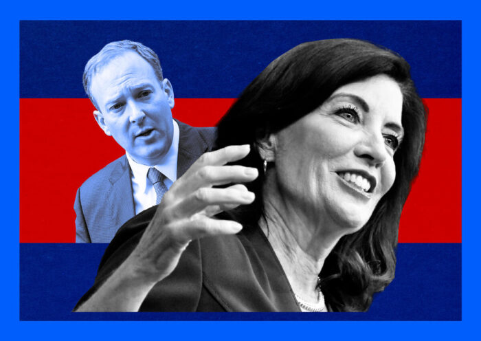 Kathy Hochul (right) and Lee Zeldin (Getty)