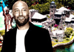 A photo illustration of Derek Jeter and 14 Lake Shore Road in Greenwood Lake (Getty, Compass)