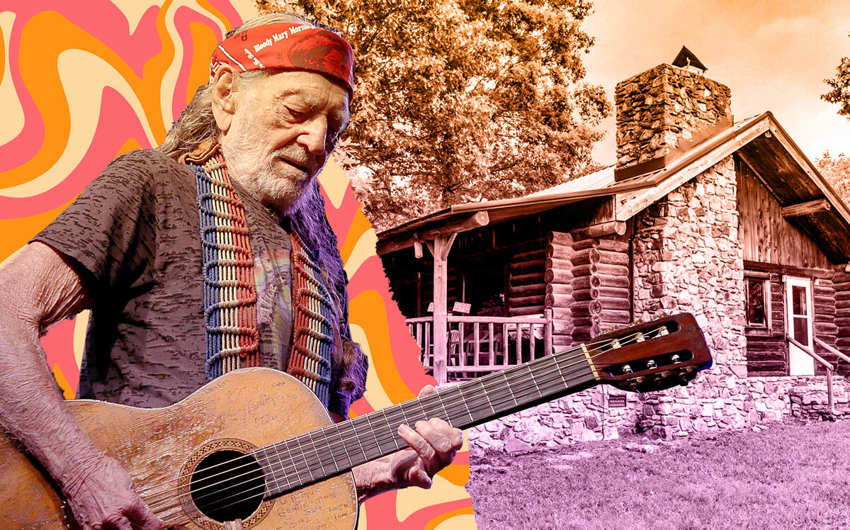 Willie Nelson and 3108 Greer Road in Tennessee (Getty, McArthur Sanders Real Estate)