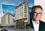 Fairfield Residential's Greg Pinkalla and renderings of 1010 Waugh Drive in Houston (City of Houston, Fairfield Residential)