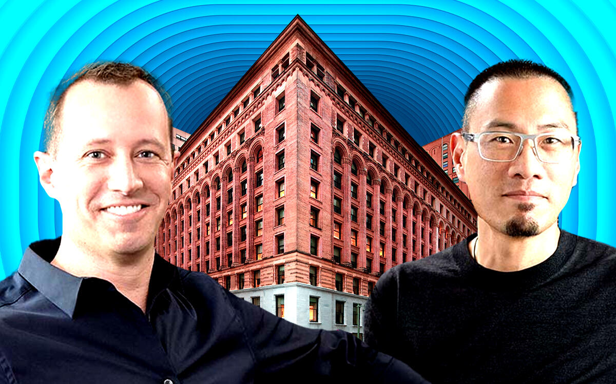 From left: Gensler’s Randy Howder and Hao Ko with the Mills Building