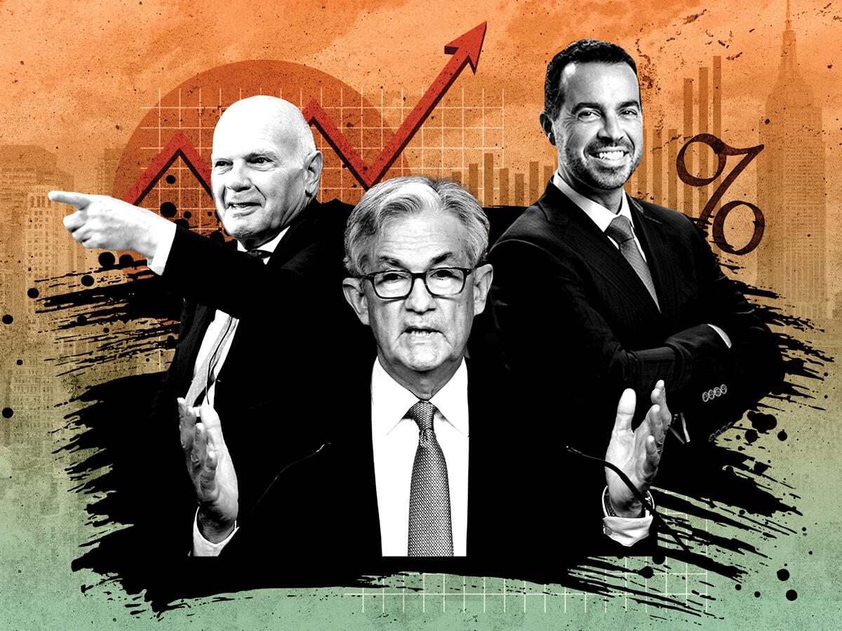 From left: Steve Roth, Jerome Powell and Matthew DiLiberto (Photo-illustration by Shea Monahan/The Real Deal)