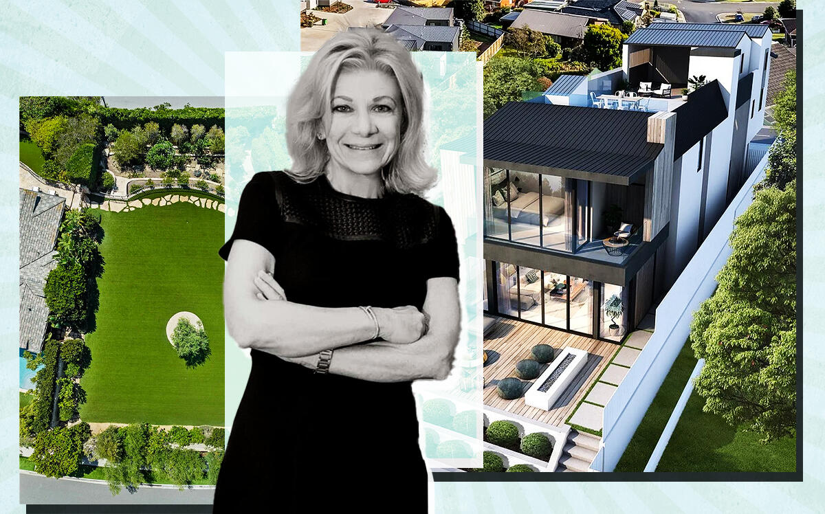 EQTY Forbes Global Properties broker Tara Foster Shapiro and Lot at 4539 Camden Dr., Newport Beach and lot at 2516 Ocean Blvd., Newport Beach (Zillow, EQTY Real Estate, Getty)