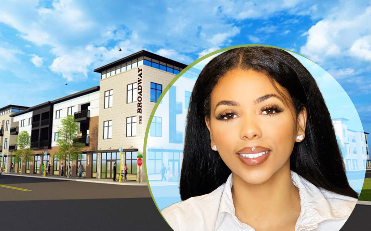 A rendering of the proposed apartment building at the corner of Elm Avenue and Douglas C. Brown Street with Nexsus Development's Caitland Rodgers (City of Waco, Nexsus Development)