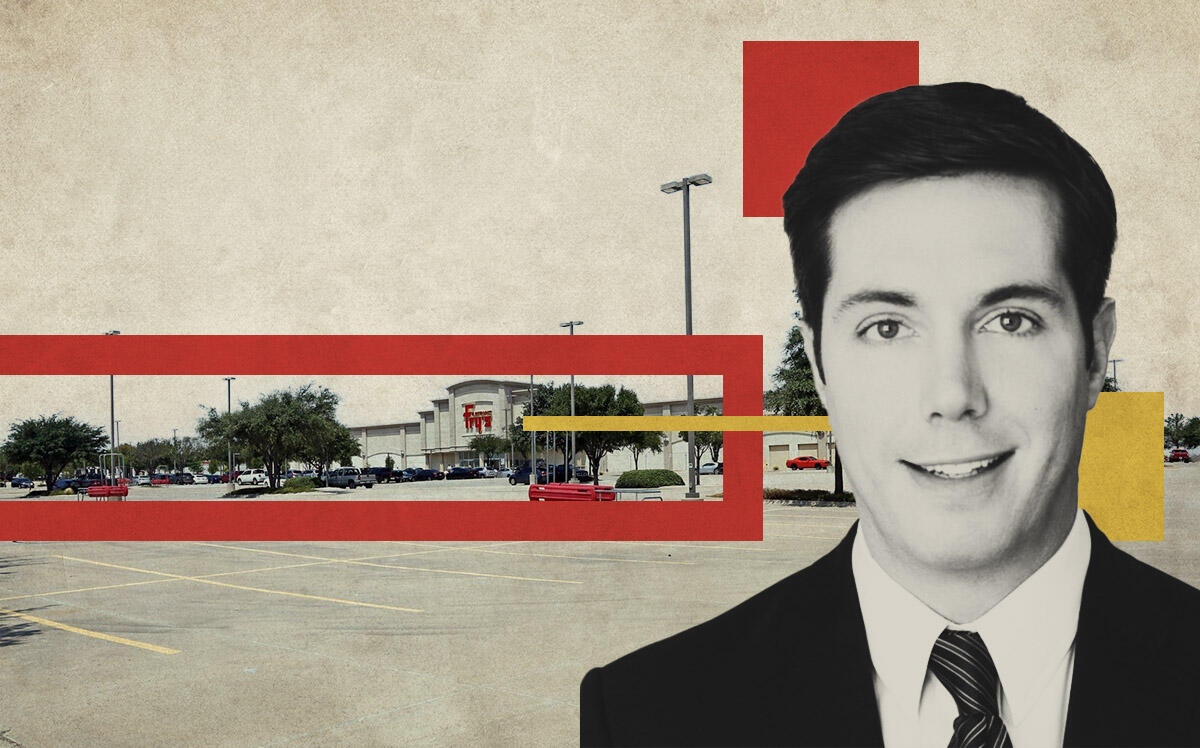 LaTerra Development's Chris Tourtellotte; 2488 Market Place Boulevard in Irving (Illustration by Kevin Cifuentes for The Real Deal with Getty Images, Loopnet, Getty)