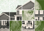 Benjamin Franklin overlaid on top of a house