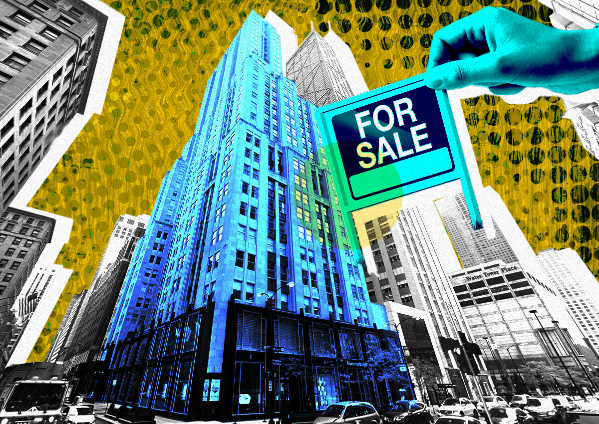 Nuveen Real Estate lists Palmolive building retail for sale, including Louis  Vuitton store