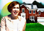 Molly Ringwald and 3022 Payne Street in Evanston, Illinois (Getty, Redfin)