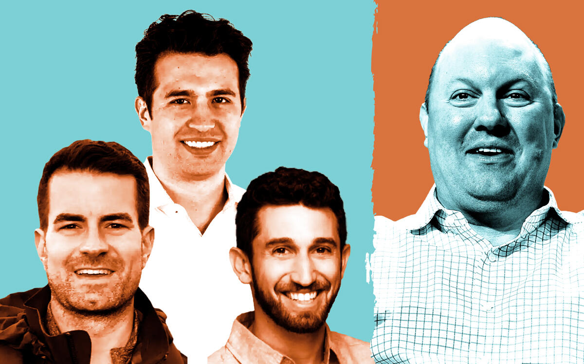From left: Setpoint's Stuart Wall, Michael Lam, Ben Rubenstein and Andreessen Horowitz' Marc Andreessen (Setpoint, Getty)